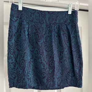 Urban Outfitters Silence + Noise Peacock Iridescent Paisley Mini Skirt Size 4